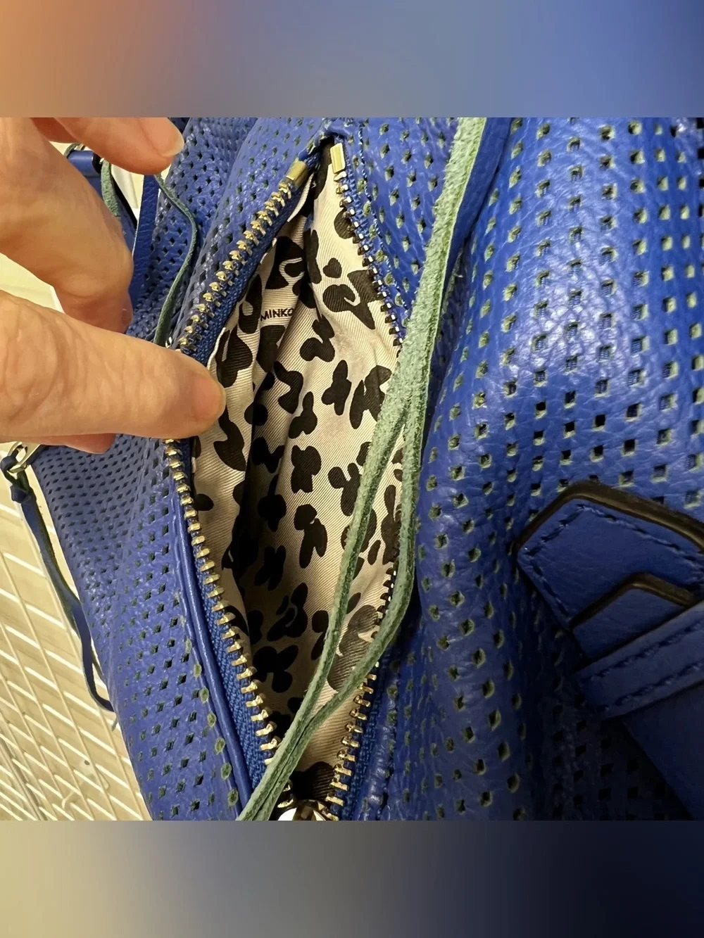Rebecca Minkoff Blue Micro Moto Satchel